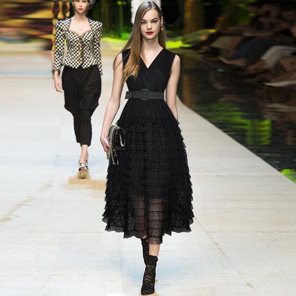 casual dresses runway 2021 v neck lace mesh long dress 210504mz02, Black;gray
casual dresses runway 2021 v neck lace mesh long dress 210504mz02, Black;gray