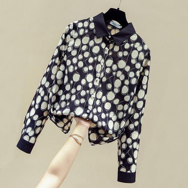 women's blouses & shirts long sleeve blouse women blusas mujer de moda 2021 turn down collar dot chiffon shirt blusa womens and d875, White
women's blouses & shirts long sleeve blouse women blusas mujer de moda 2021 turn down collar dot chiffon shirt blusa womens and d875, White