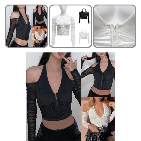 women's blouses & shirts skin-friendly halter off shoulder stretchy camisole simple women for bar, White
women's blouses & shirts skin-friendly halter off shoulder stretchy camisole simple women for bar, White
