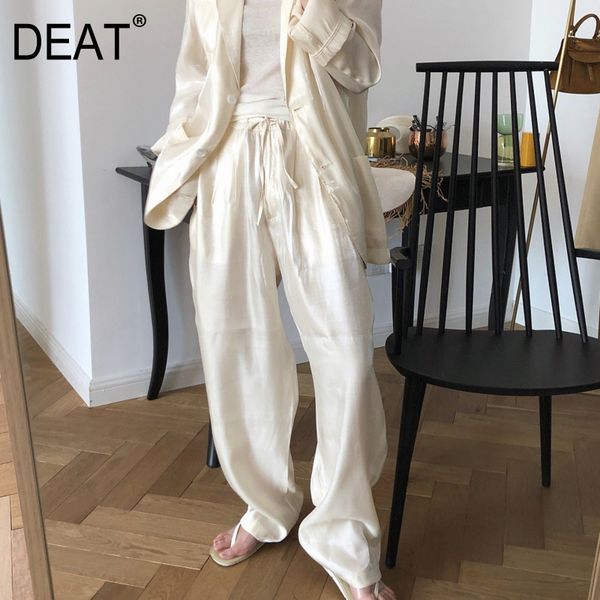 deat high waist drawstring stain pants full length loose wide legs female trousers spring and summer fashion wo20011 210428, Black;white
deat high waist drawstring stain pants full length loose wide legs female trousers spring and summer fashion wo20011 210428, Black;white