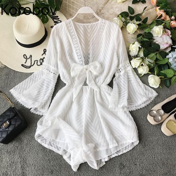 women's jumpsuits & rompers korobov korean deep v neck women playsuit boho flare sleeve slim female jumpsuit high waist beach mujer bod, Black;white
women's jumpsuits & rompers korobov korean deep v neck women playsuit boho flare sleeve slim female jumpsuit high waist beach mujer bod, Black;white