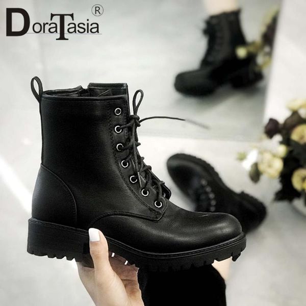 boots doratasia fashion female ankle 2021 autumn motorcycle women round toe chunky heels shoelace zip shoes woman, Black
boots doratasia fashion female ankle 2021 autumn motorcycle women round toe chunky heels shoelace zip shoes woman, Black