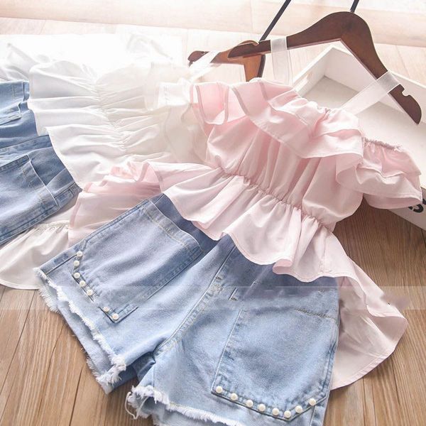 summer girls suit sweet sling dovetail dress pearl denim shorts european american style childrens baby kids clothing sets, White
summer girls suit sweet sling dovetail dress pearl denim shorts european american style childrens baby kids clothing sets, White