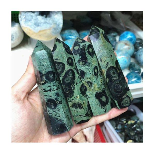 decorative objects & figurines green kambaba wand point natural stones for home decoration
decorative objects & figurines green kambaba wand point natural stones for home decoration