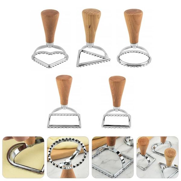 baking moulds 5pcs stainless steel cookie cutters geometric biscuit set tools