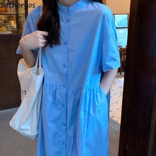 short sleeve dress women button mid-calf dresses womens vintage sweet pleated high waist korean style trendy chic all match casual, Black;gray
short sleeve dress women button mid-calf dresses womens vintage sweet pleated high waist korean style trendy chic all match casual, Black;gray