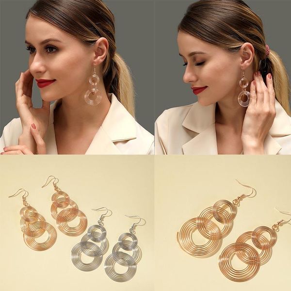 dangle & chandelier funnuy creative spiral earring for women personality alloy multi layers round circle pendant female jewelry gift, Silver
dangle & chandelier funnuy creative spiral earring for women personality alloy multi layers round circle pendant female jewelry gift, Silver