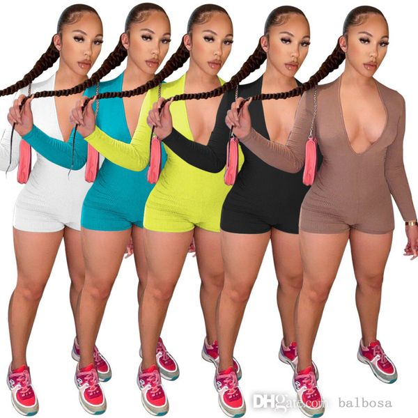 women jumpsuits 2022 spring bodysuit deep v neck long sleeve and shorts onesies solid color pit bar romper, Black;white
women jumpsuits 2022 spring bodysuit deep v neck long sleeve and shorts onesies solid color pit bar romper, Black;white