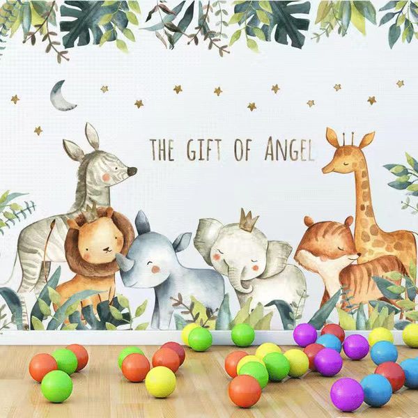 wall stickers jungles forest with cute animals, painting style for living room, kids room decor, baby gift mura
wall stickers jungles forest with cute animals, painting style for living room, kids room decor, baby gift mura