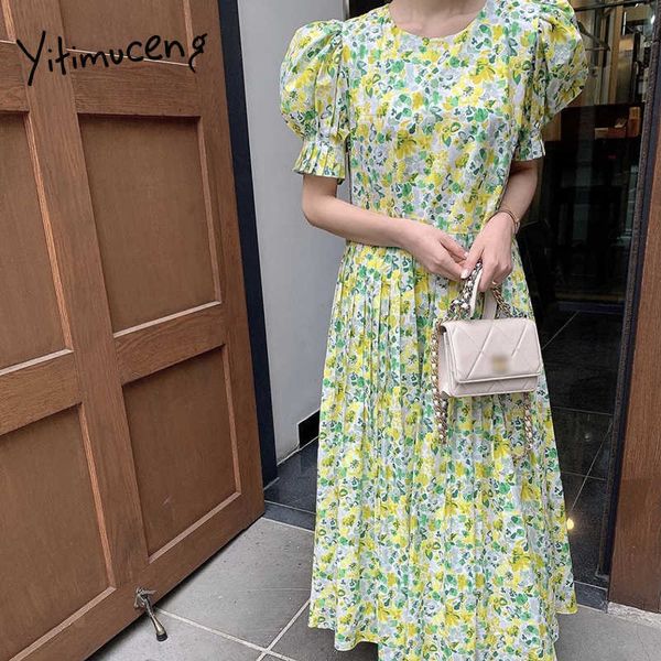 yitimuceng floral print dresses for women summer oversized korean fashion boho midi dress short puff sleeve a-line yellow 210601, Black;gray
yitimuceng floral print dresses for women summer oversized korean fashion boho midi dress short puff sleeve a-line yellow 210601, Black;gray