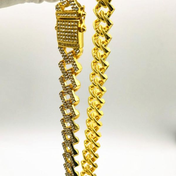 fashion hip hop 15mm diamond cuban necklace gold plated bracelet chains, Silver
fashion hip hop 15mm diamond cuban necklace gold plated bracelet chains, Silver