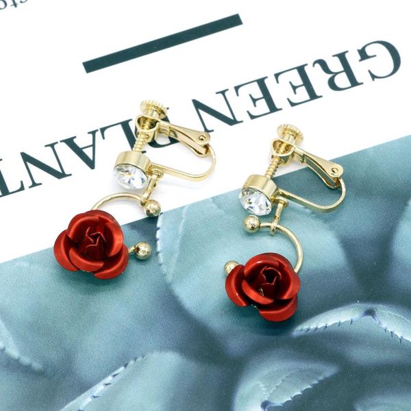 clip-on & screw back sweet romantic korean european american bride mujer wedding accessories red rose ear pierced clip earrings pearl jewelr, Silver
clip-on & screw back sweet romantic korean european american bride mujer wedding accessories red rose ear pierced clip earrings pearl jewelr, Silver