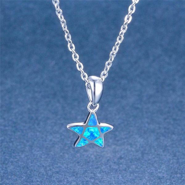 pendant necklaces trendy white blue fire opal chain necklace female cute small star boho silver color wedding for women
pendant necklaces trendy white blue fire opal chain necklace female cute small star boho silver color wedding for women