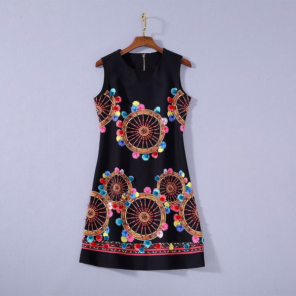 casual dresses european and american women's dress summer styles sleeveless wheel print fashionable black vaso, Black;gray
casual dresses european and american women's dress summer styles sleeveless wheel print fashionable black vaso, Black;gray