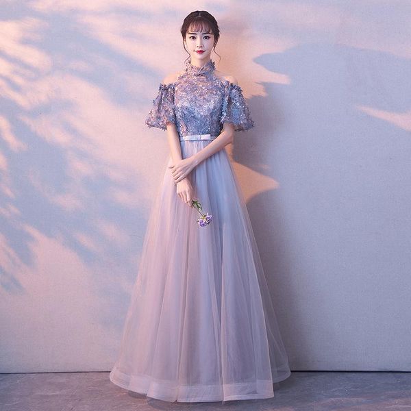 ethnic clothing female 3d flower sequins qipao off shoulder mesh perspective cheongsam halter evening party dress gown flare sleeve vestidos, Red
ethnic clothing female 3d flower sequins qipao off shoulder mesh perspective cheongsam halter evening party dress gown flare sleeve vestidos, Red