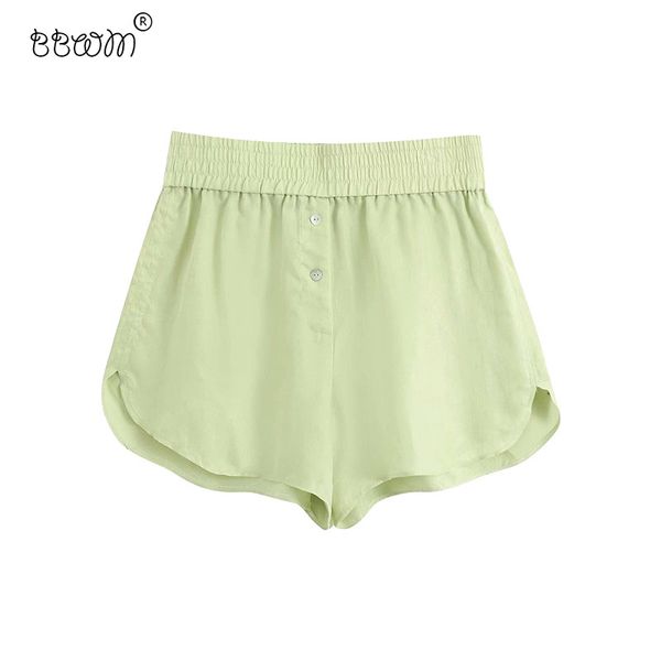 women chic fashion buttons decoration loose shorts casual female high elastic waist short pants pantalones 210520, Black
women chic fashion buttons decoration loose shorts casual female high elastic waist short pants pantalones 210520, Black