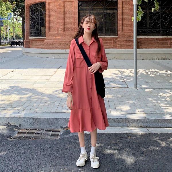 casual dresses spring autumn sweet long sleeve pockets roupa feminine turn-down collar dress korean fashion brand vestidos high quality, Black;gray
casual dresses spring autumn sweet long sleeve pockets roupa feminine turn-down collar dress korean fashion brand vestidos high quality, Black;gray