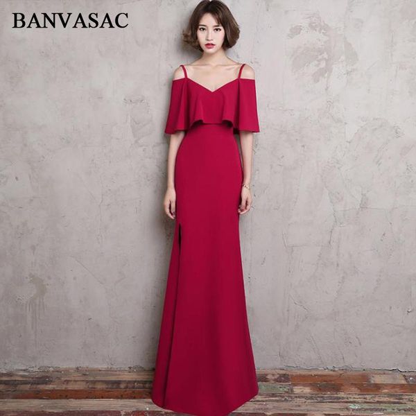 party dresses banvasac 2021 v neck spaghetti strap split mermaid long evening short sleeve backless prom gowns, White;black
party dresses banvasac 2021 v neck spaghetti strap split mermaid long evening short sleeve backless prom gowns, White;black