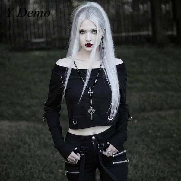 demo gothic slash neck women sweatshirt slim harajuku long sleeve short pullover female autumn women's hoodies & sweatshirts, Black
demo gothic slash neck women sweatshirt slim harajuku long sleeve short pullover female autumn women's hoodies & sweatshirts, Black