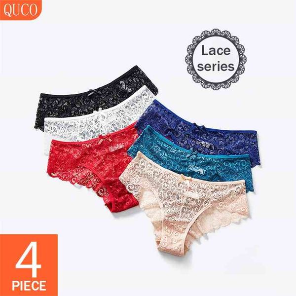 quco bryand 4 pcs/lot lace underwear women panties mesh floral female lingerie sheer thong women's erotic briefs 210730, Black;pink
quco bryand 4 pcs/lot lace underwear women panties mesh floral female lingerie sheer thong women's erotic briefs 210730, Black;pink
