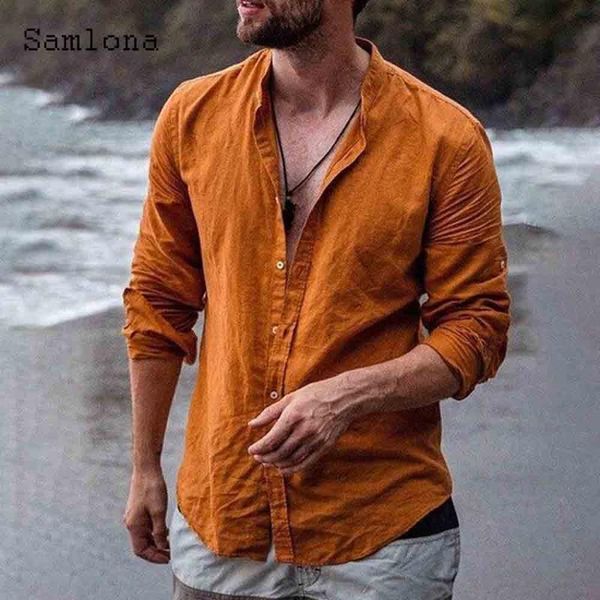 men's casual shirts samlona plus size men shirt blusas mens clothing 2021 single-breasted orange blouse autumn pullovers, White;black
men's casual shirts samlona plus size men shirt blusas mens clothing 2021 single-breasted orange blouse autumn pullovers, White;black