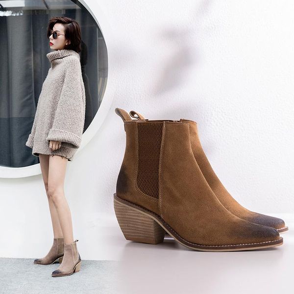 boots 2021 winter/autumn leather women pointed toe frosted cowhide ankle cowboy western short big size40, Black
boots 2021 winter/autumn leather women pointed toe frosted cowhide ankle cowboy western short big size40, Black