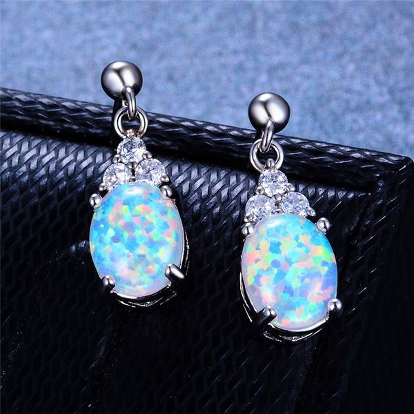 stud luxury female small crystal zircon earrings white blue fire opal oval stone dainty silver color for women, Golden;silver
stud luxury female small crystal zircon earrings white blue fire opal oval stone dainty silver color for women, Golden;silver