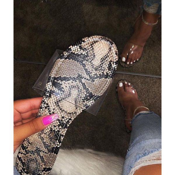 slippers ladies summer flat open toe fashion transparent personality snakeskin pattern wild walking shoes women u24-44, Black
slippers ladies summer flat open toe fashion transparent personality snakeskin pattern wild walking shoes women u24-44, Black