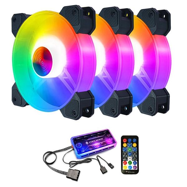 fans & coolings coolmoon rgb computer case fan 14 cm silent light emitting argb + music controller deskcooling cpu fan(3 pcs)
fans & coolings coolmoon rgb computer case fan 14 cm silent light emitting argb + music controller deskcooling cpu fan(3 pcs)