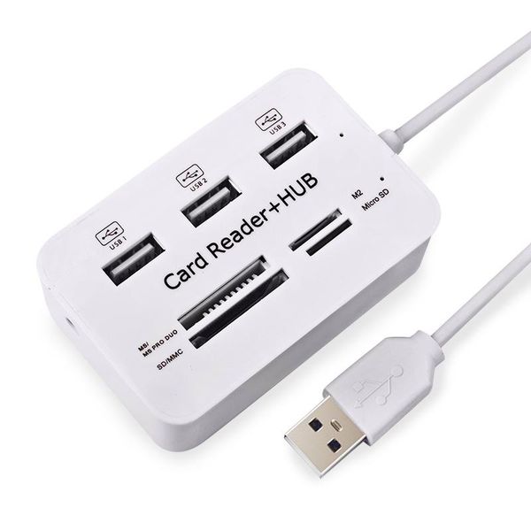hubs mini card reader usb hub combo 2.0 high speed multi splitter portable all in one for sd/mmc/m2/ms pro duo
hubs mini card reader usb hub combo 2.0 high speed multi splitter portable all in one for sd/mmc/m2/ms pro duo