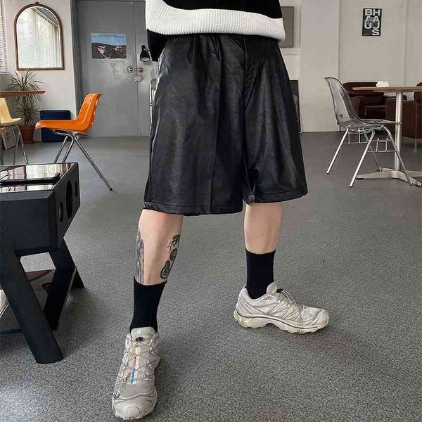 men's shorts summer black leather fashion casual motorcycle men streetwear loose hip-hop wide-leg mens m-xl a23m, White;black
men's shorts summer black leather fashion casual motorcycle men streetwear loose hip-hop wide-leg mens m-xl a23m, White;black