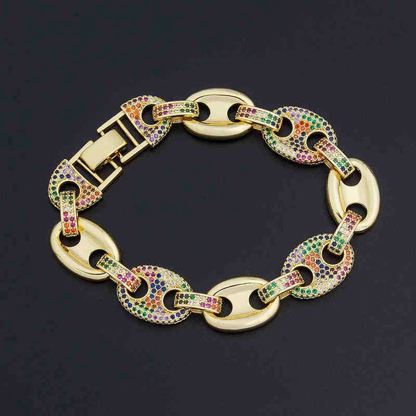 bangle new design chain bracelets & bangles gold color micro pave cz rainbow wristband jewelry for women girls party wedding gift 221221, Black
bangle new design chain bracelets & bangles gold color micro pave cz rainbow wristband jewelry for women girls party wedding gift 221221, Black