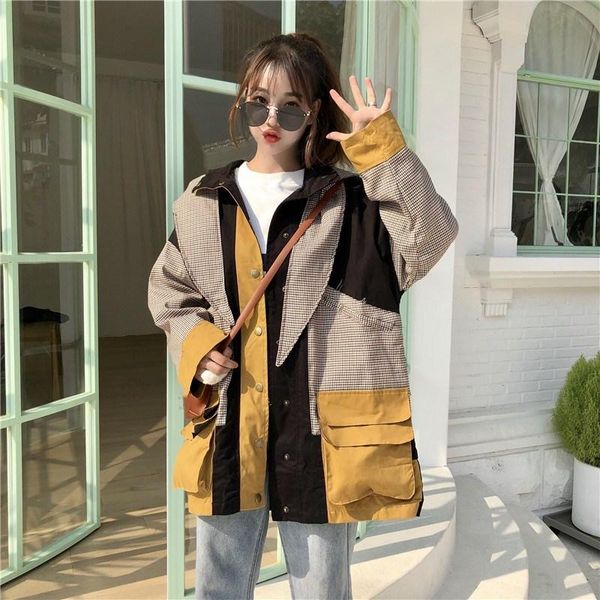 women's trench coats women pockets long autumn winter turn-down collar casual outerwear patchwork sleeve loose, Tan;black
women's trench coats women pockets long autumn winter turn-down collar casual outerwear patchwork sleeve loose, Tan;black