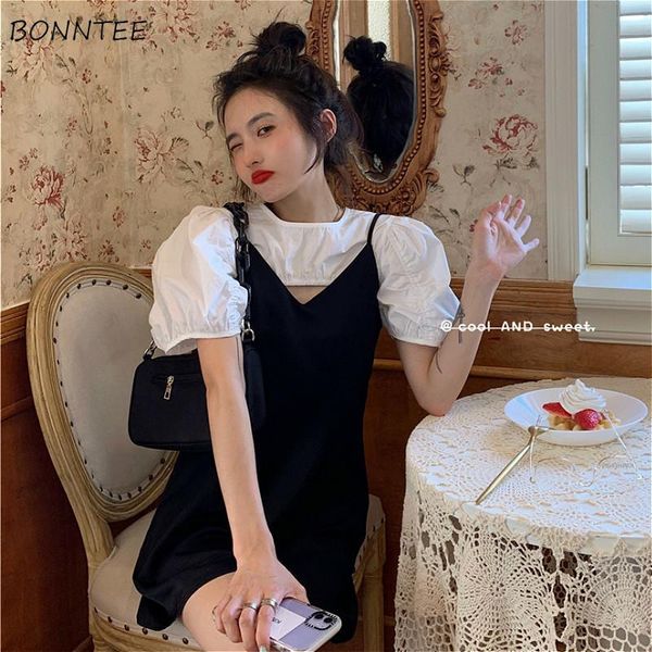 women's tracksuits two piece sets women chic summer vintage ladies outfit white puff sleeve design crop basic black korean femme strap, Gray
women's tracksuits two piece sets women chic summer vintage ladies outfit white puff sleeve design crop basic black korean femme strap, Gray