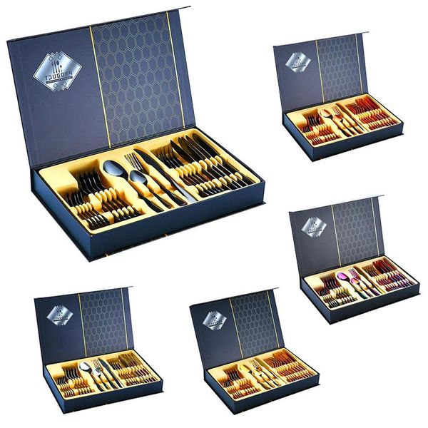 dinnerware sets 24pcs/set cutlery boxed gold-plated stainless steel portuguese knife fork spoon golden gift box set kitchen utensils
dinnerware sets 24pcs/set cutlery boxed gold-plated stainless steel portuguese knife fork spoon golden gift box set kitchen utensils