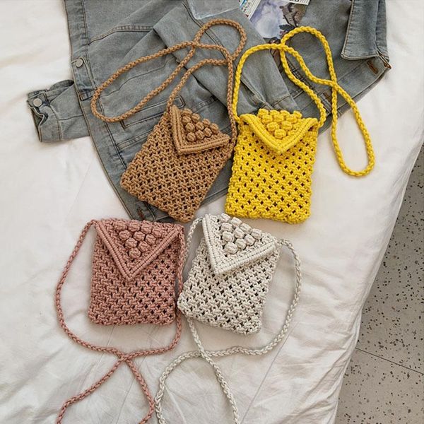 evening bags casual cotton thread mini phone bag ladies hand-woven shoulder solid color hollow crossbody lipstick purse
evening bags casual cotton thread mini phone bag ladies hand-woven shoulder solid color hollow crossbody lipstick purse