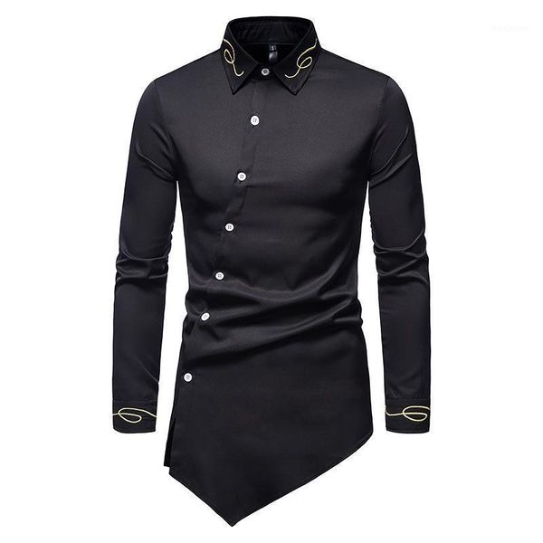 brand men's slim shirt printed white black blue red embroidery asymmetry quality 2021 male club prom trend fashion clothes dress shirts
brand men's slim shirt printed white black blue red embroidery asymmetry quality 2021 male club prom trend fashion clothes dress shirts
