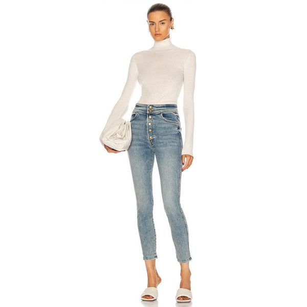 women's jeans 21ss style fashion brand o matte gold button front high-waist and ankle-length pants high-quality retro blue
women's jeans 21ss style fashion brand o matte gold button front high-waist and ankle-length pants high-quality retro blue