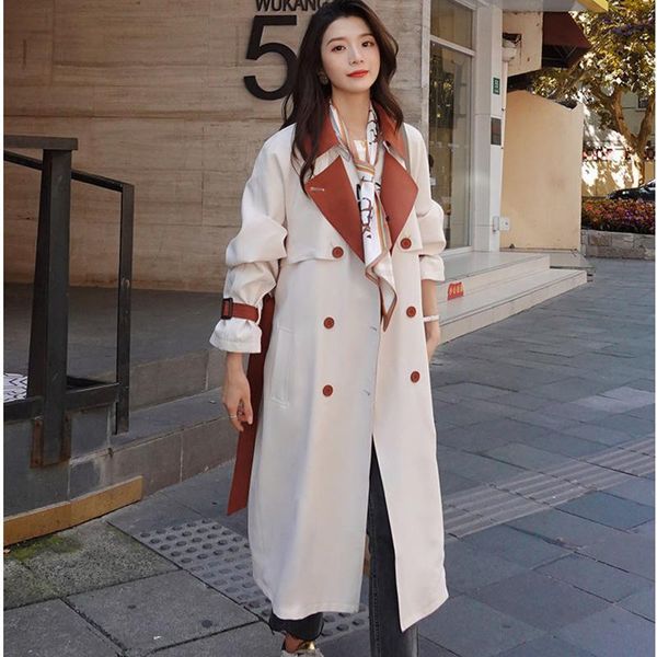 women's trench coats 2021 spring autumn coat female fashion oversize length windbreaker overcoat women korean waist casual outerwear la, Tan;black
women's trench coats 2021 spring autumn coat female fashion oversize length windbreaker overcoat women korean waist casual outerwear la, Tan;black