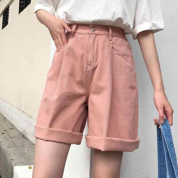long denim elastic women shorts high waist pink loose jeans korean fashion knee length short jean bermuda femme, White;black
long denim elastic women shorts high waist pink loose jeans korean fashion knee length short jean bermuda femme, White;black