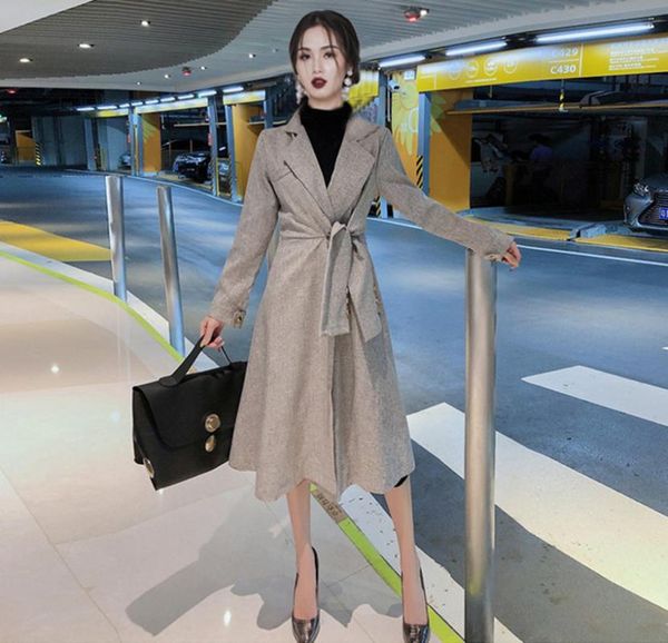 women's trench coats jsxdhk elegant windbreaker 2021 fashion runway autumn turn down collar lace up gray coat office ol outerwear, Tan;black
women's trench coats jsxdhk elegant windbreaker 2021 fashion runway autumn turn down collar lace up gray coat office ol outerwear, Tan;black