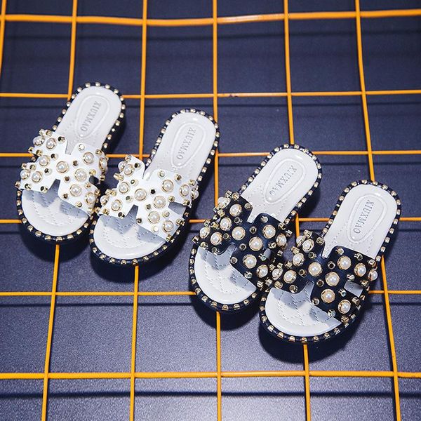slipper children' slippers rivet fashion girl with soft sole pearl semi-slippersxinkai, Black;grey
slipper children' slippers rivet fashion girl with soft sole pearl semi-slippersxinkai, Black;grey
