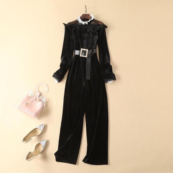 women's jumpsuits & rompers european and american womenswear 2021 summer style joining together lace collar long sleeve slim black velv, Black;white
women's jumpsuits & rompers european and american womenswear 2021 summer style joining together lace collar long sleeve slim black velv, Black;white
