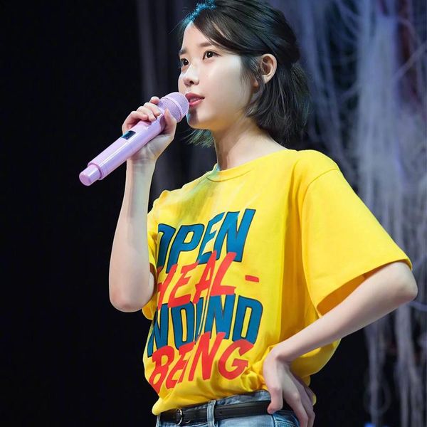 women's t-shirt iu li zhien summer round neck letter print lemon yellow cotton short sleeve for women, White
women's t-shirt iu li zhien summer round neck letter print lemon yellow cotton short sleeve for women, White