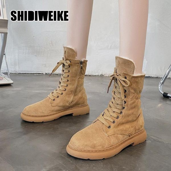 boots high women cross-tied suede shoes flat woman warm ankle motorcycle va054, Black
boots high women cross-tied suede shoes flat woman warm ankle motorcycle va054, Black