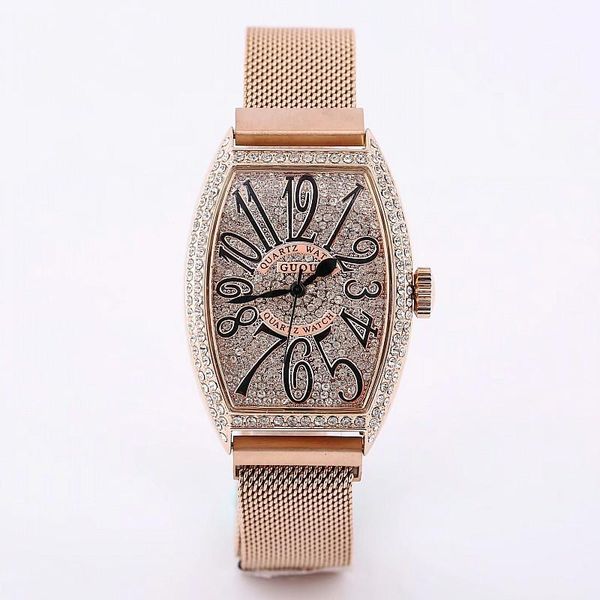 wristwatches 2021 super women watches rose gold quartz dress rhinestone barrel casual montre femme, Slivery;brown
wristwatches 2021 super women watches rose gold quartz dress rhinestone barrel casual montre femme, Slivery;brown