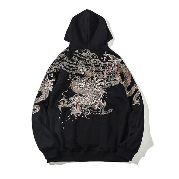 men's hoodies & sweatshirts chinese style yokosuka ukiyo-e embroidery dragon plus velvet thick coat casual hoodie autumn and winte, Black
men's hoodies & sweatshirts chinese style yokosuka ukiyo-e embroidery dragon plus velvet thick coat casual hoodie autumn and winte, Black
