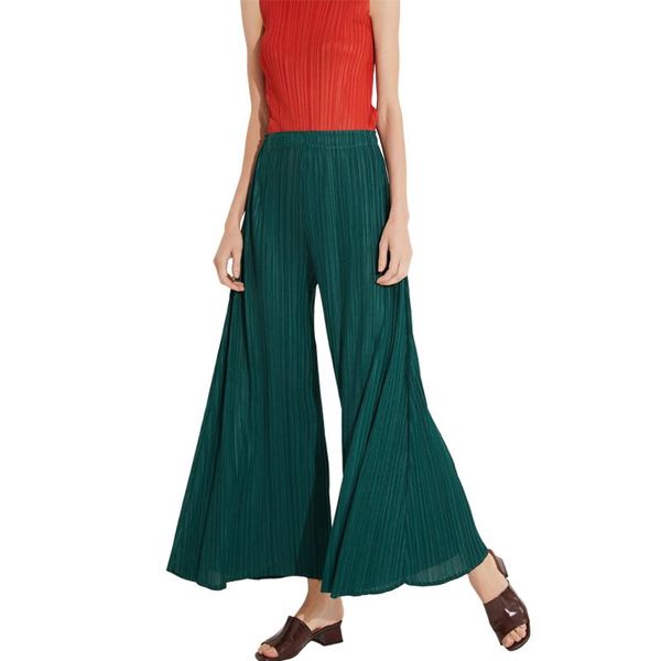 women's pants & capris miyake pleated spring plus size high waist trousers women green tp5006, Black;white
women's pants & capris miyake pleated spring plus size high waist trousers women green tp5006, Black;white