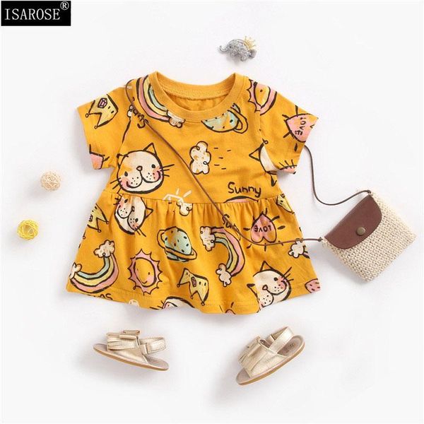 girl's dresses isarose cartoon cat dress o neck summer soft cotton short sleeves sun rainbow 6-36 months toddler baby girls pullover, Red;yellow
girl's dresses isarose cartoon cat dress o neck summer soft cotton short sleeves sun rainbow 6-36 months toddler baby girls pullover, Red;yellow