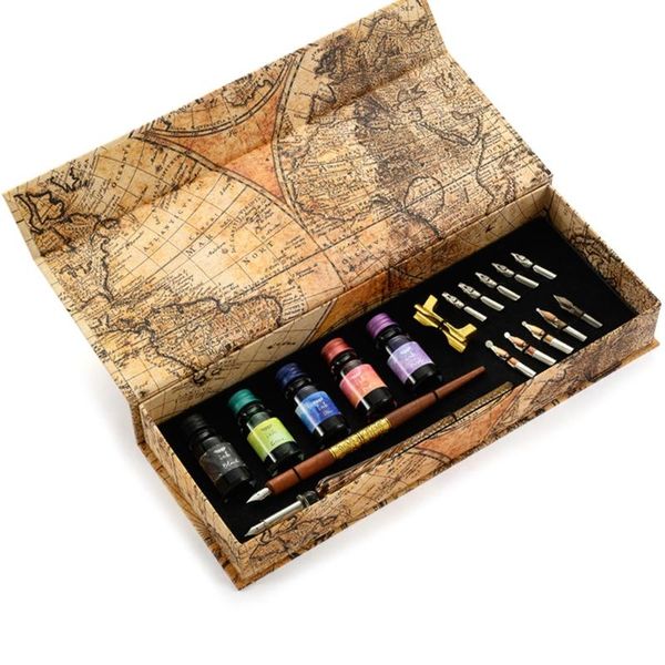 fountain pens gothic quill pen set ink calligraphy w/ 2 straight rod 5 colorful bottle gift for adults kids
fountain pens gothic quill pen set ink calligraphy w/ 2 straight rod 5 colorful bottle gift for adults kids